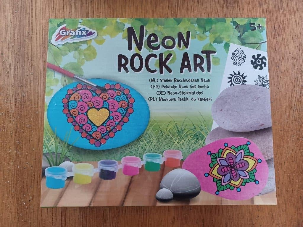 Grafix - Neon Rock Art - complete set, Hobby en Vrije tijd, Ophalen, Nieuw, Penseel of Kwast