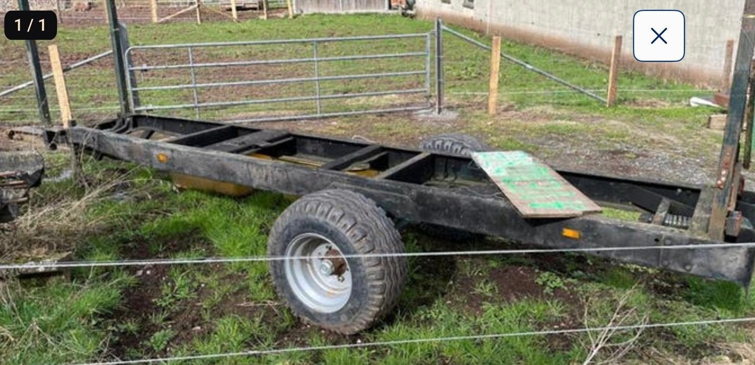 remorque à bois chassis remorque forestiere débardeuse, Ophalen
