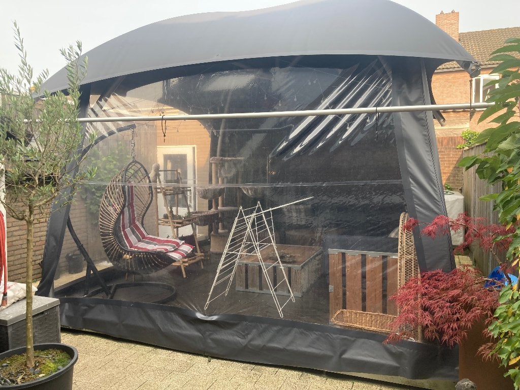 Permanente lounger M tent van Creative Structures grijs., Tuin en Terras, Partytenten, Ophalen, Partytent, Zo goed als nieuw, 4 tot 6 meter