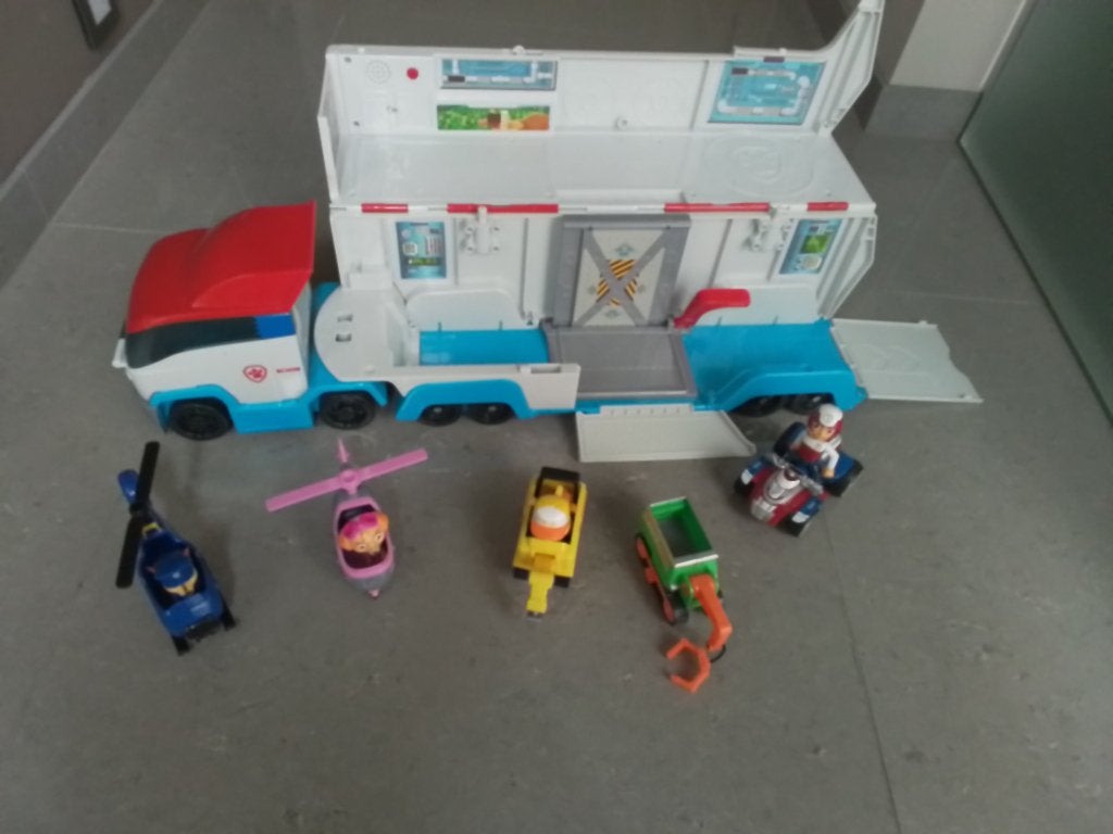 Paw Patrol Patroller met Ryder en quad + 4 voertuigen, Ophalen, Zo goed als nieuw