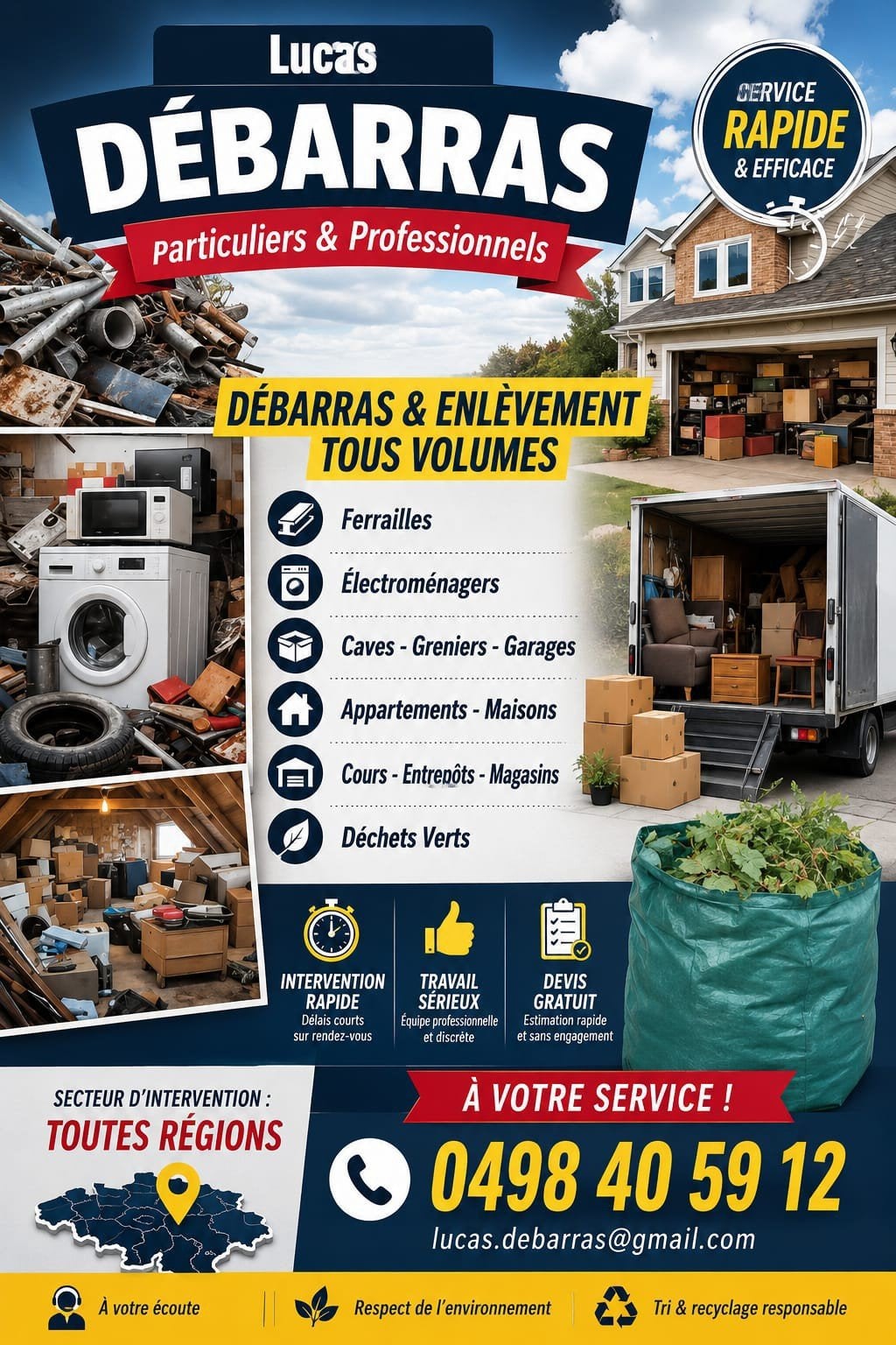 Vide maison encombrants  maison, Enlèvement ou Envoi