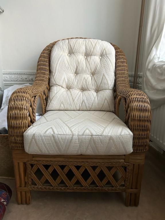 Rotan zetels, Huis en Inrichting, Zetels | Zetels, Ophalen, Eenpersoons, 75 tot 100 cm, Stof