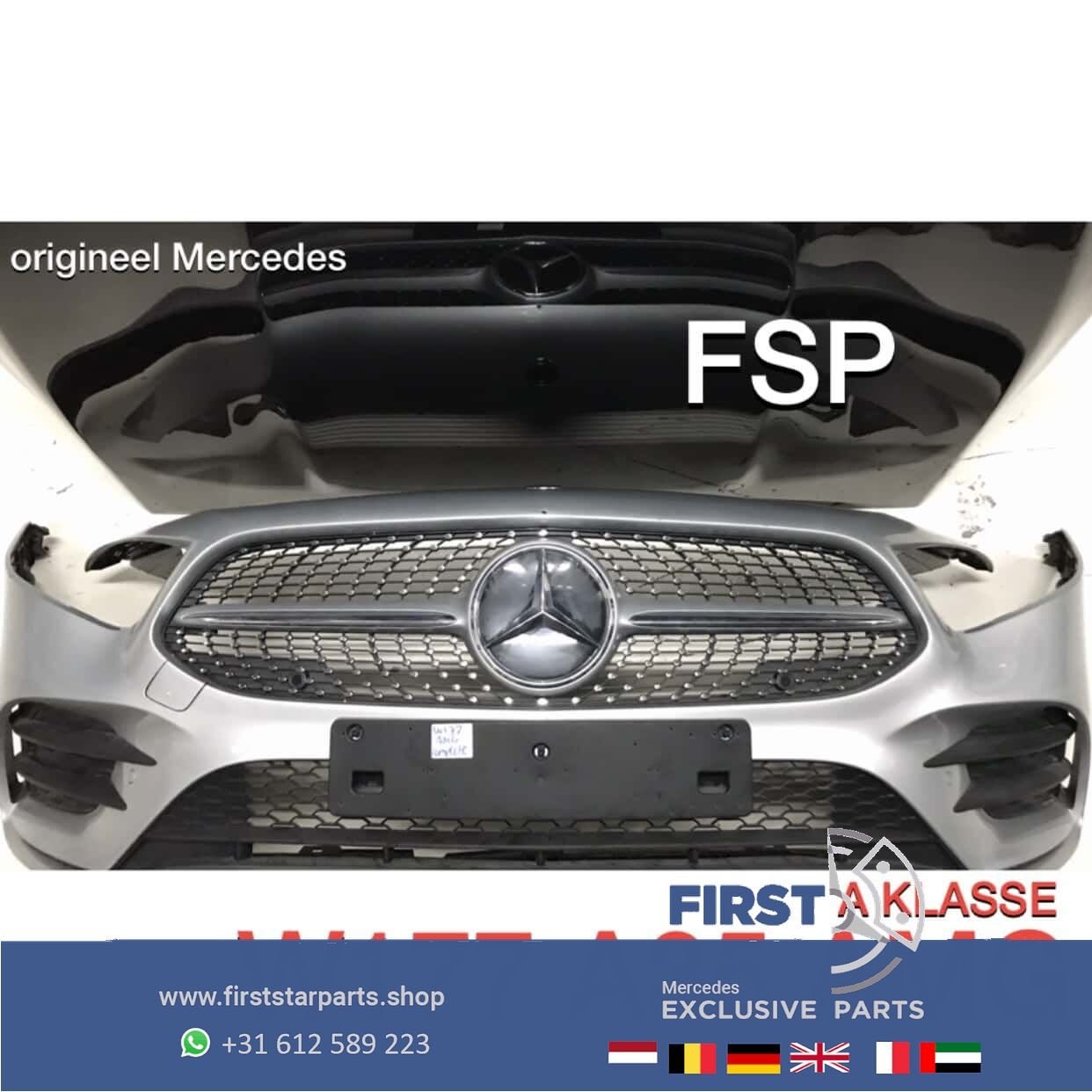 W177 A35 AMG Voorbumper COMPLEET Mercedes A Klasse 2020 bump, Gebruikt, -, Voor, Ophalen of Verzenden