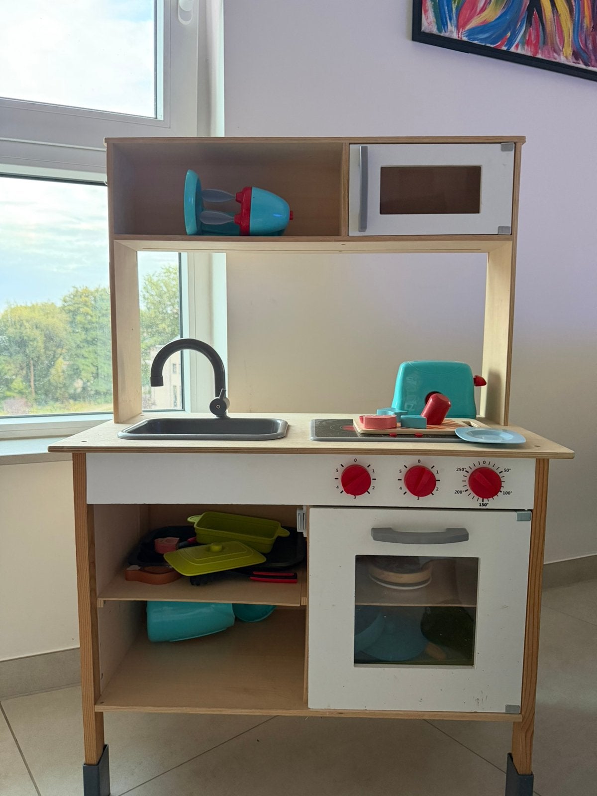 Cuisine en bois enfant, Enlèvement, Utilisé, Bois, Accessoires de cuisine de jeu