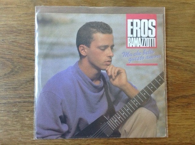 single eros ramazzotti, Cd's en Dvd's, Vinyl Singles, 7 inch, Ophalen of Verzenden, Pop, Beschermende buitenhoes