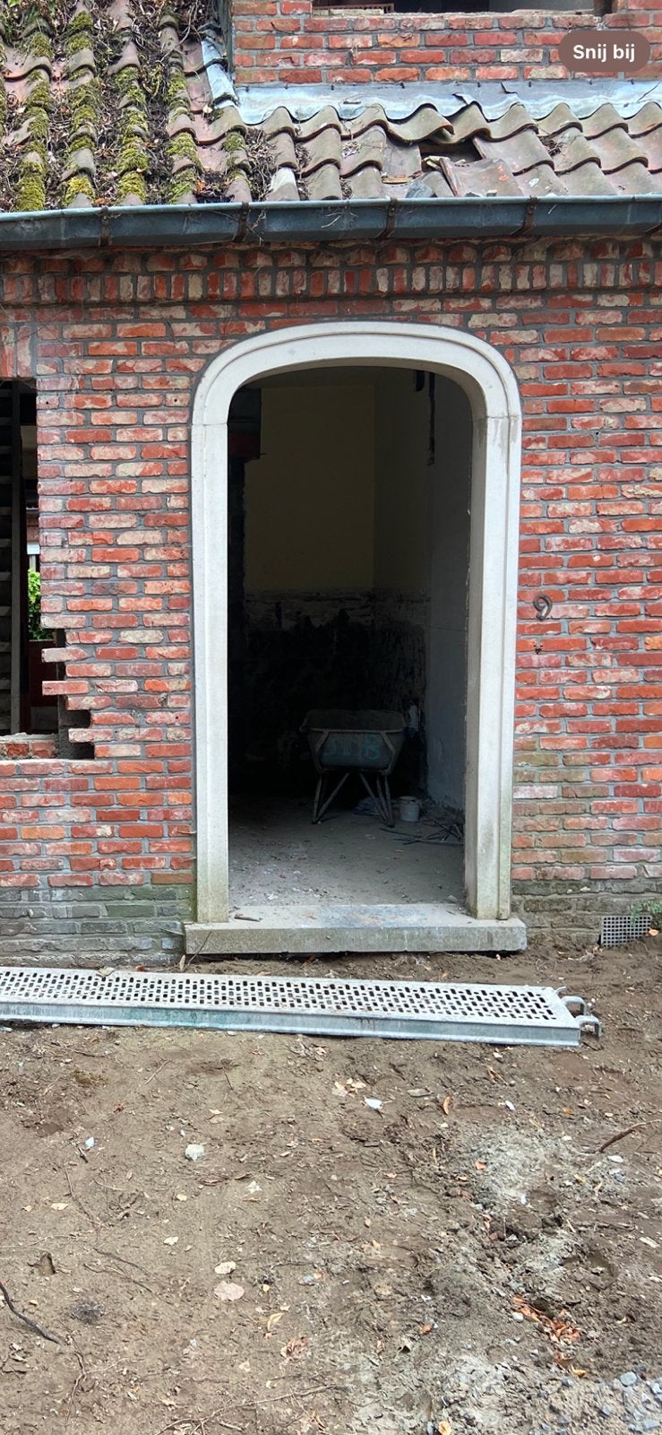 Witsteen portiek, Ophalen, Gebruikt
