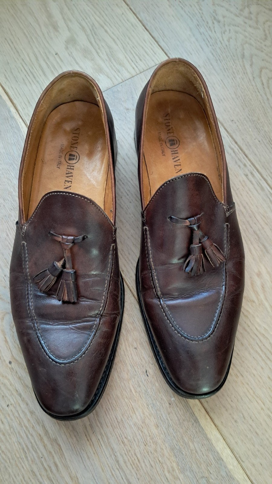 Italiaanse loafers 43, Kleding | Heren, Loafers, Bruin, Verzenden, Stone Haven