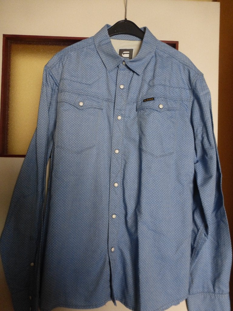 Chemise homme G-STAR manches longues T:L 9€ !!!, Enlèvement ou Envoi, Comme neuf, Bleu