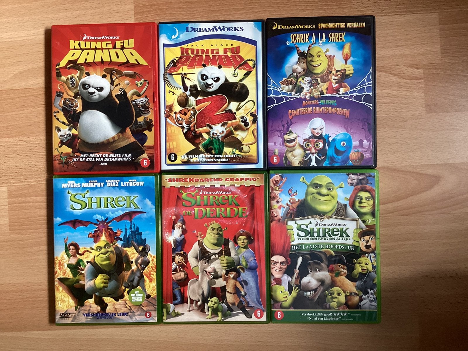 Dvd’s Dreamworks Kung Fu Panda en Shrek, Ophalen of Verzenden