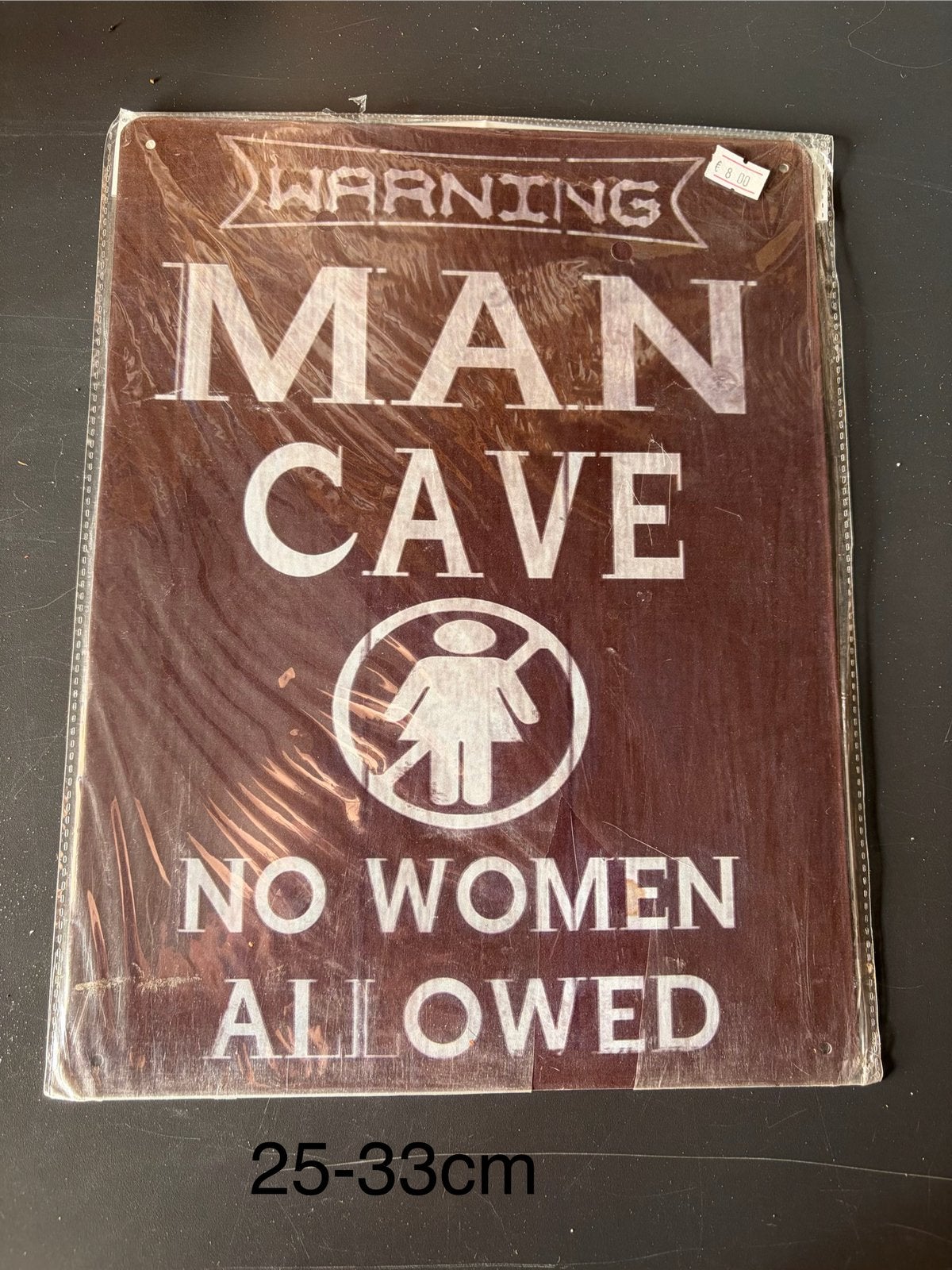 Assiette décorative en fer Man Cave, Vintage, Enlèvement ou Envoi, Comme neuf