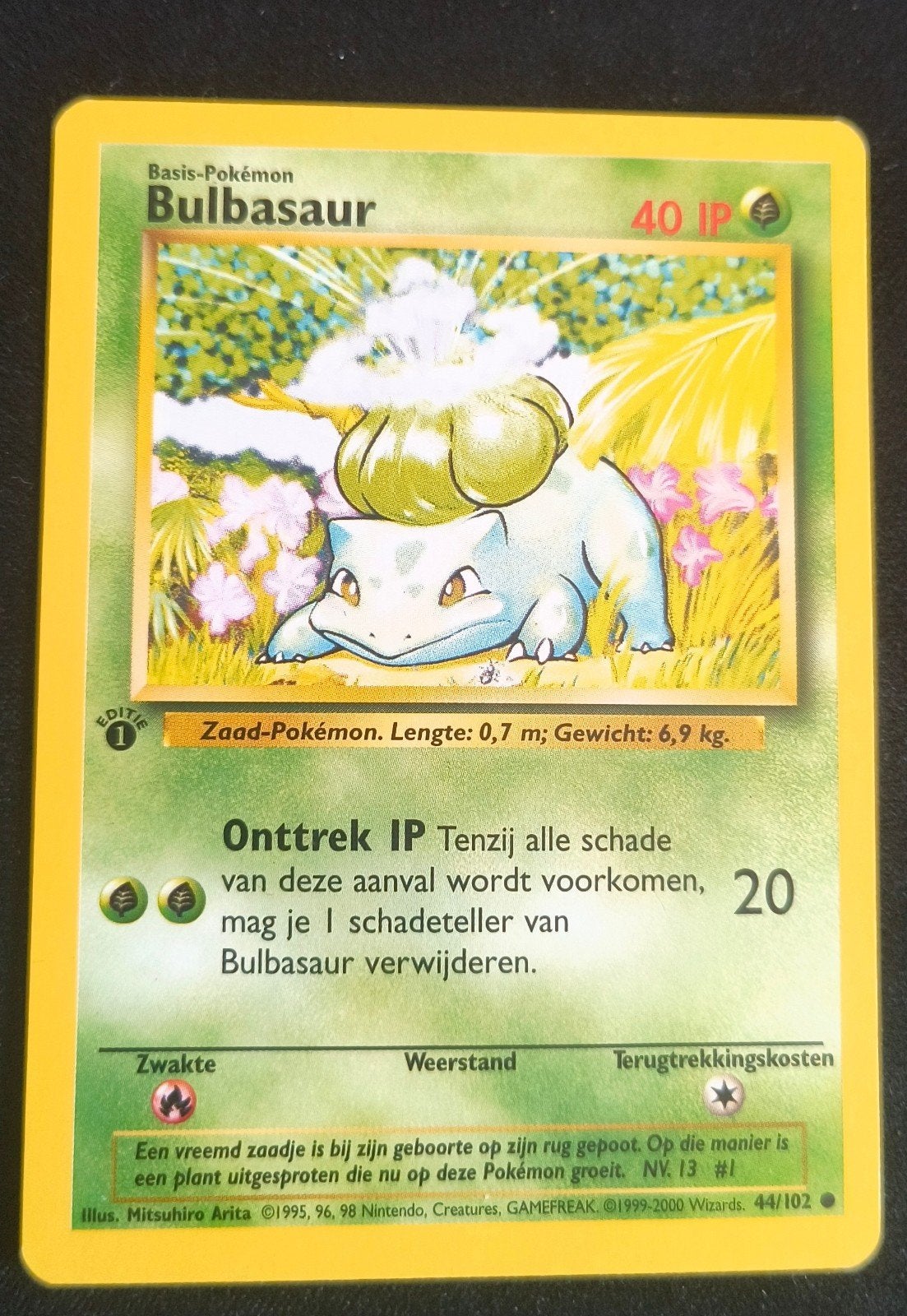 Bulbasaur 1st edition (NL) NM, Enlèvement ou Envoi, Neuf, Cartes en vrac