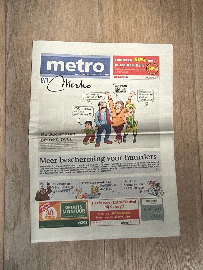 Krantje metro kiekeboes 2013, Boeken, Stripverhalen, Ophalen of Verzenden, Zo goed als nieuw