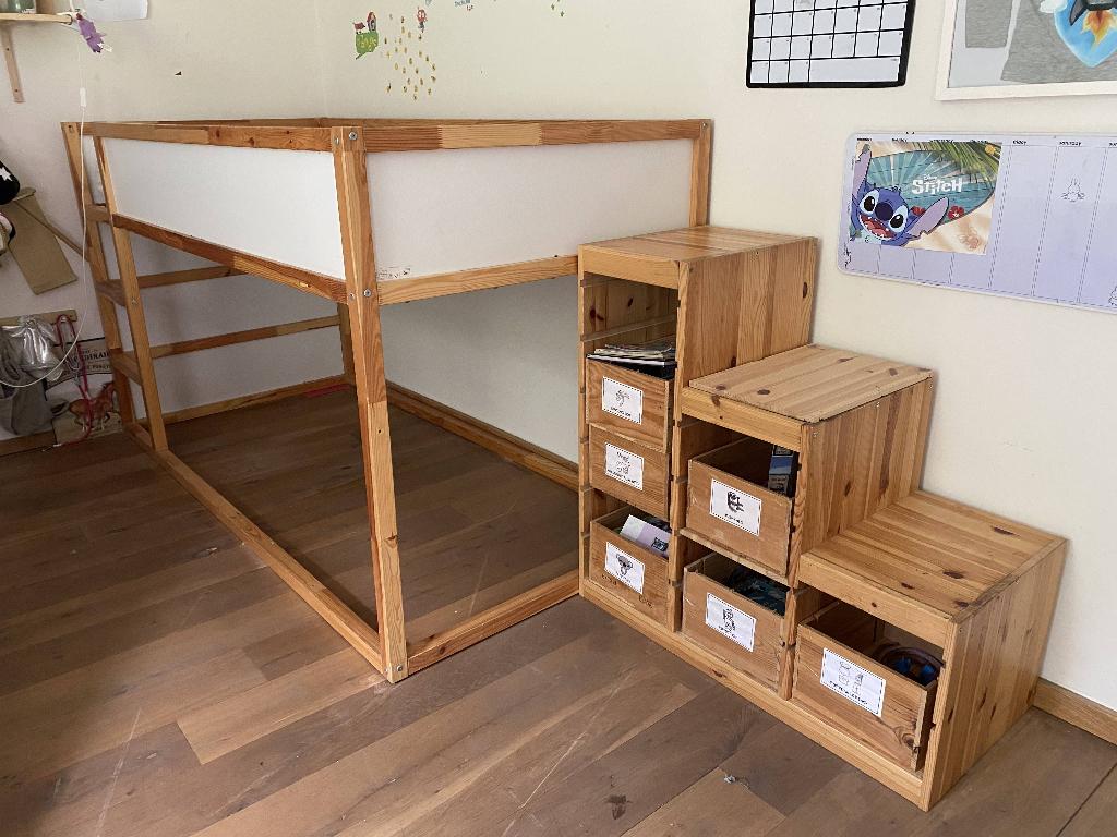 Ikea TROFAST trapkast hout, Kinderen en Baby's, Kinderkamer | Commodes en Kasten, Ophalen, Gebruikt, Kast, 75 tot 100 cm