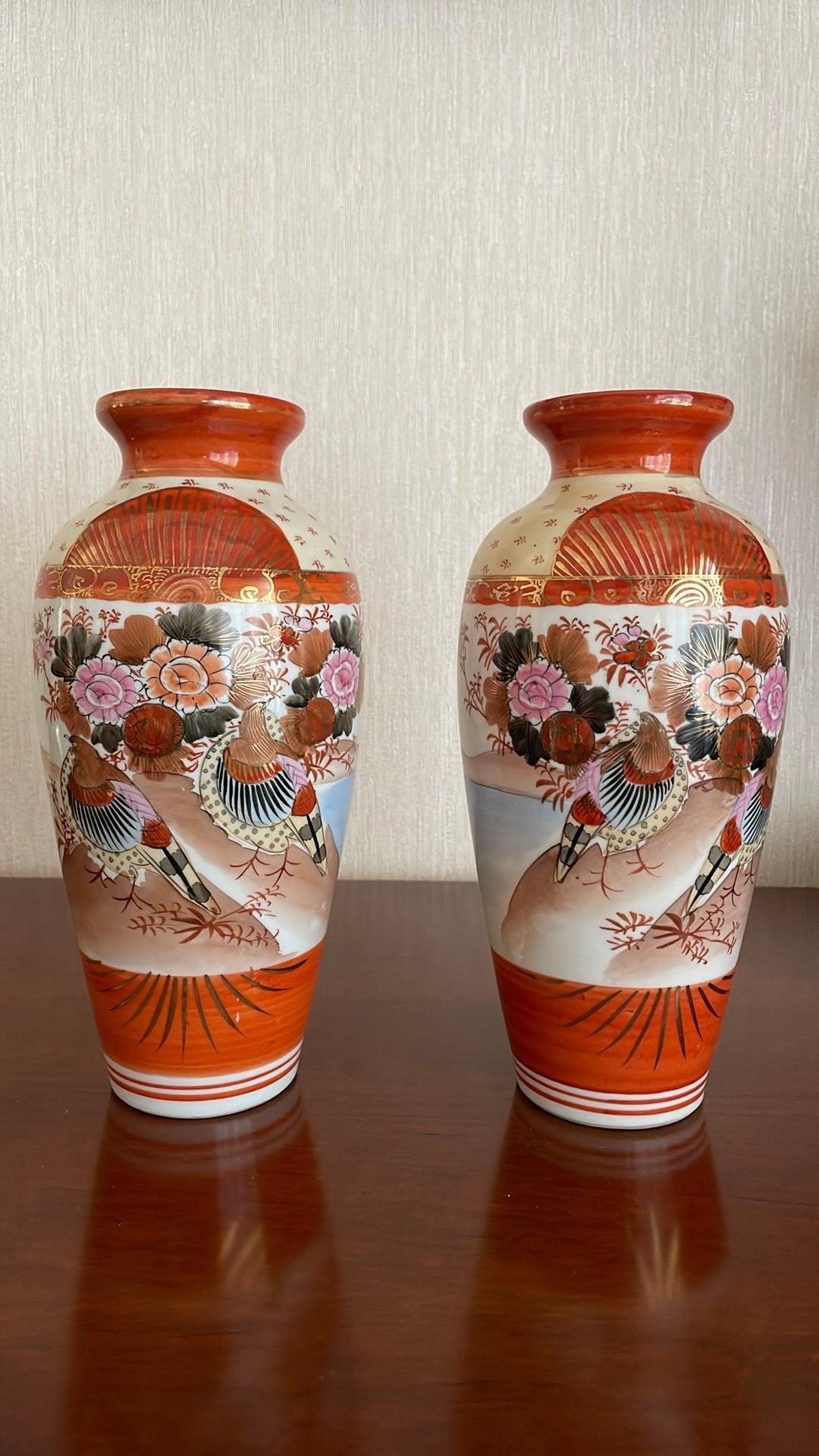 ensemble de vases japonais en porcelaine Kutani, Antiquités & Art, Enlèvement ou Envoi