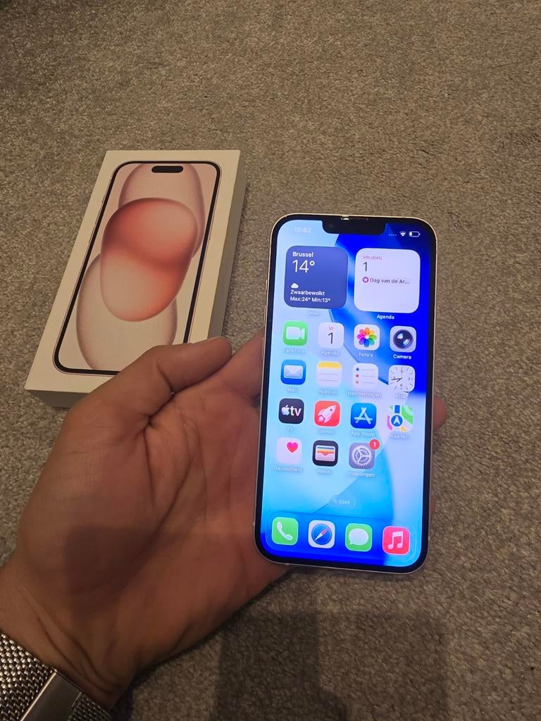 Iphone 13 roze kleur met 128gb nog met 85% batterij, Télécoms, Téléphonie mobile | Apple iPhone, Comme neuf, 128 GB, iPhone 13