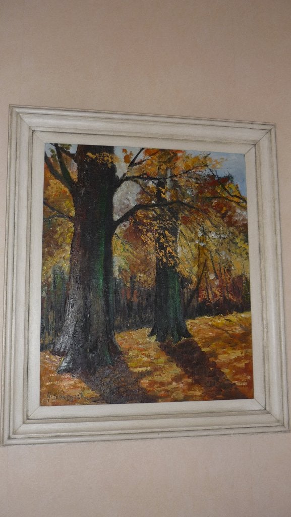 Groot herfstschilderij, Ophalen, Gesigneerd, Doek