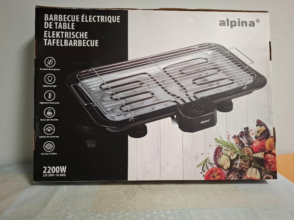 Alpina elektrische tafelbbq, Ophalen of Verzenden, Nieuw, Alpina