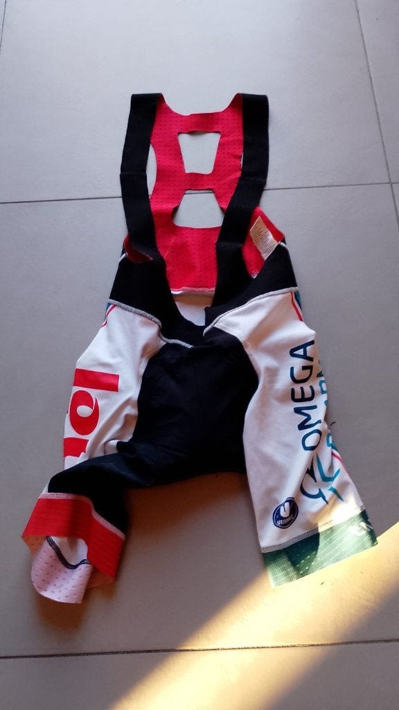 koersbroek Lotto omega Pharma maat S, Fietsen en Brommers, Fietsaccessoires | Fietskleding, Ophalen of Verzenden, S