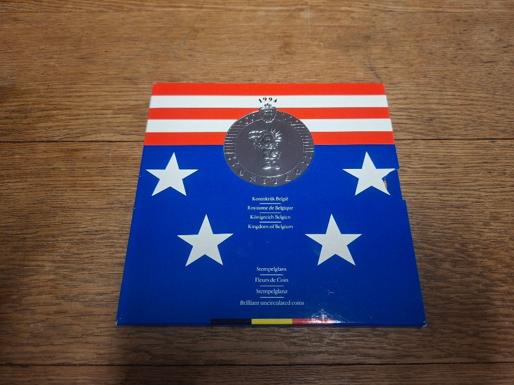 Belgische muntenset 1994 – WK Voetbal USA '94 – Rode Duivels, Postzegels en Munten, Ophalen, Setje
