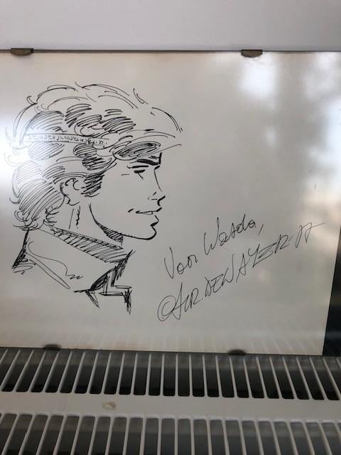 Dessin d'ALAIN CHEVALIER signé CHRISTIAN DENAYER 30X20, Enlèvement