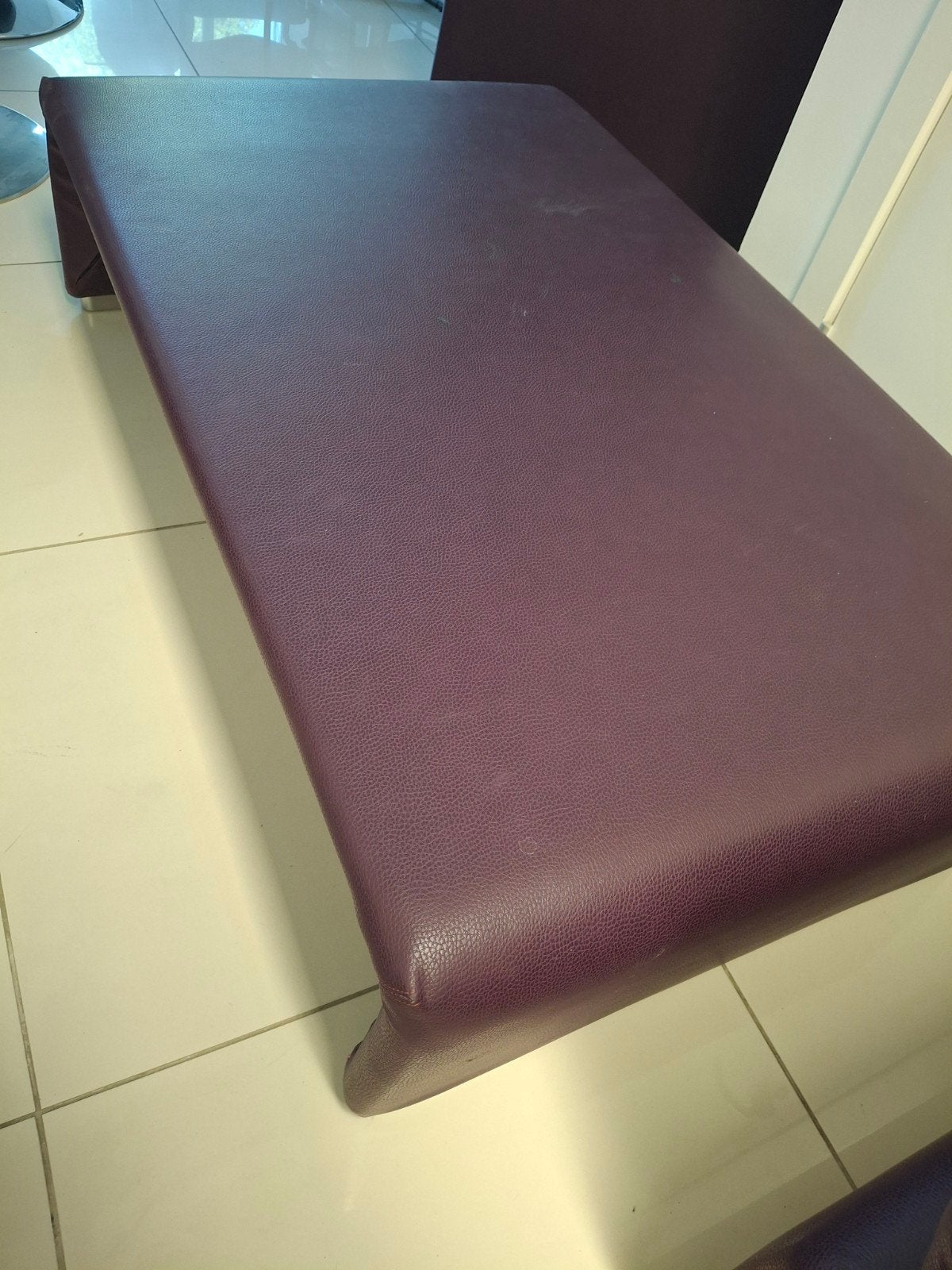 pouf  tables de salon   simili   mauve, Enlèvement