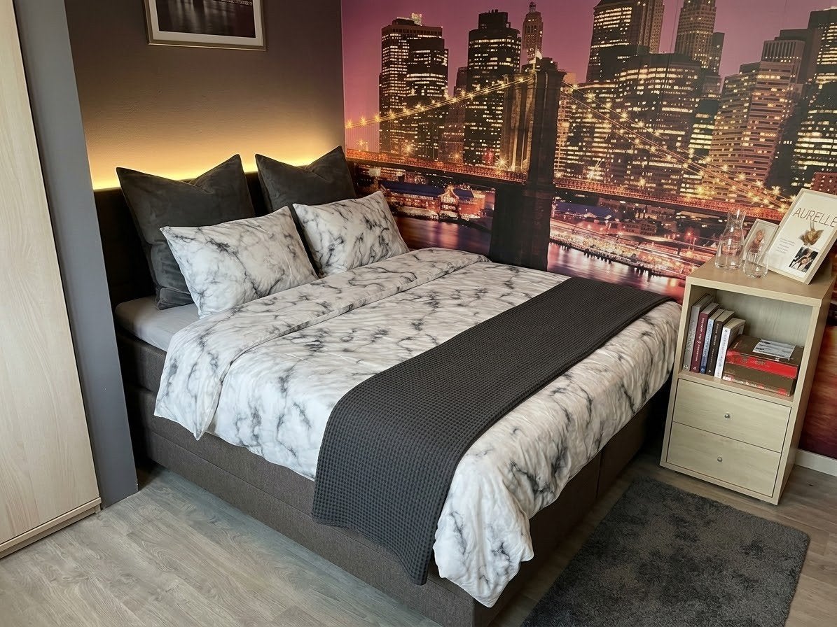boxspring 160 cm breed, Ophalen, Tweepersoons, Zo goed als nieuw, 200 cm