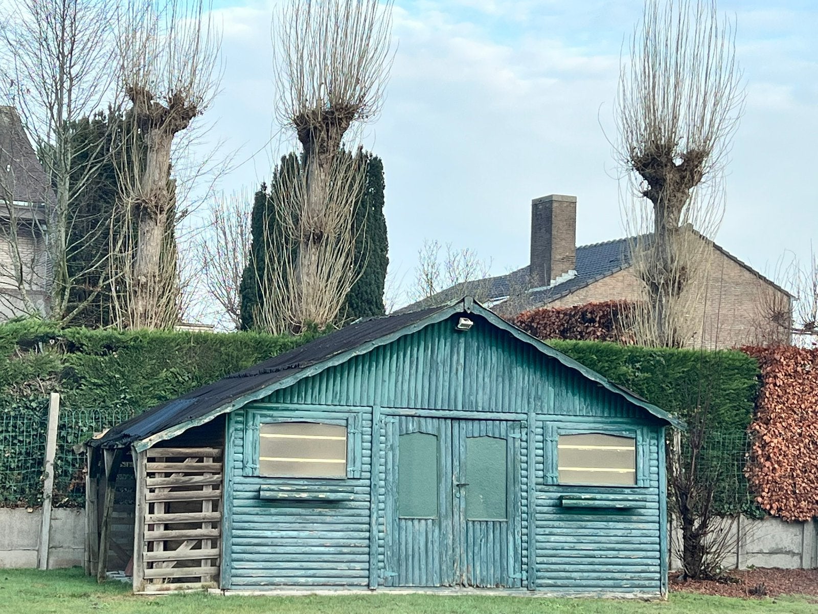Gratis tuinhuis , zelf te demonteren . Lees info ., Enlèvement, Utilisé, Bois, Abri de jardin