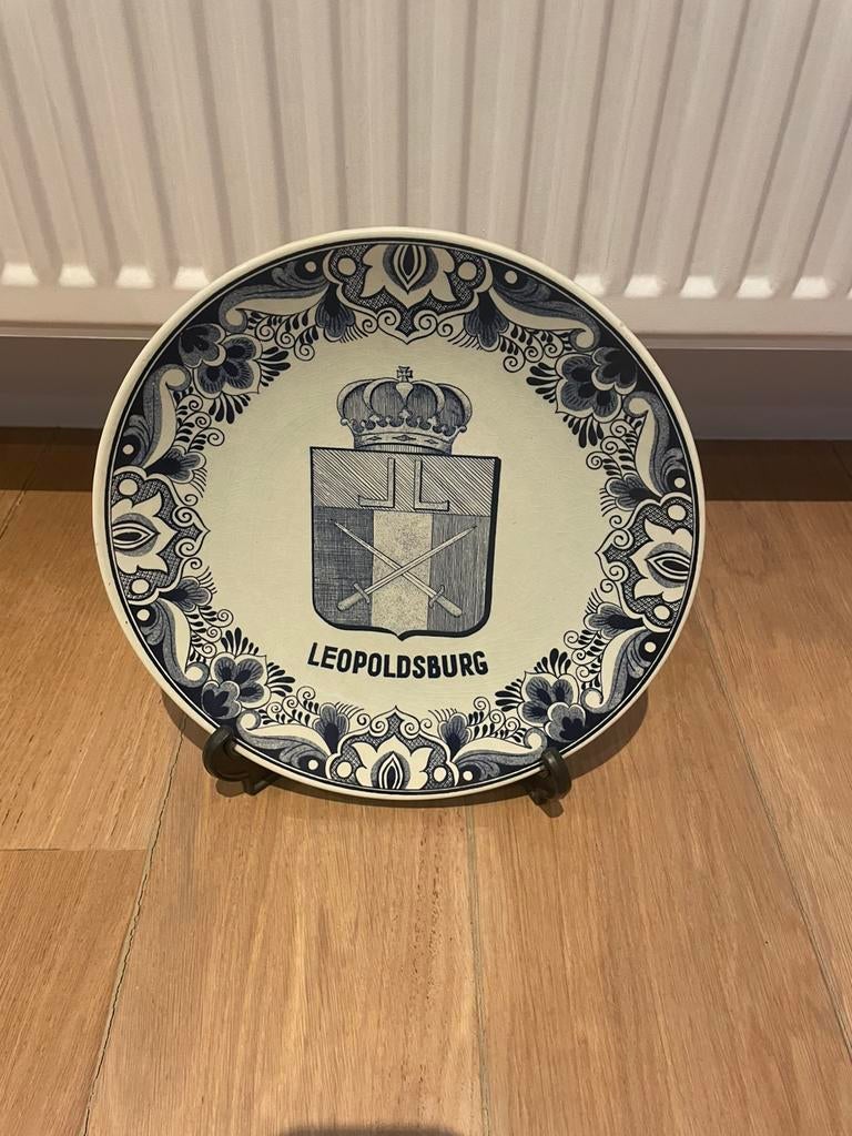 Delfts Blauw Wandbord Leopoldsburg - Handbewerkt Holland, Antiek en Kunst, Ophalen