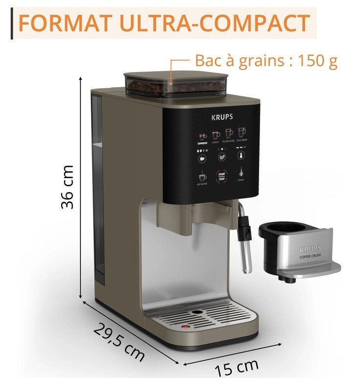 NEUVE - Krups Machine à Expresso Coffee Crush SA403BE0, Electroménager, Neuf, Machine à espresso, Réservoir d'eau amovible, Enlèvement