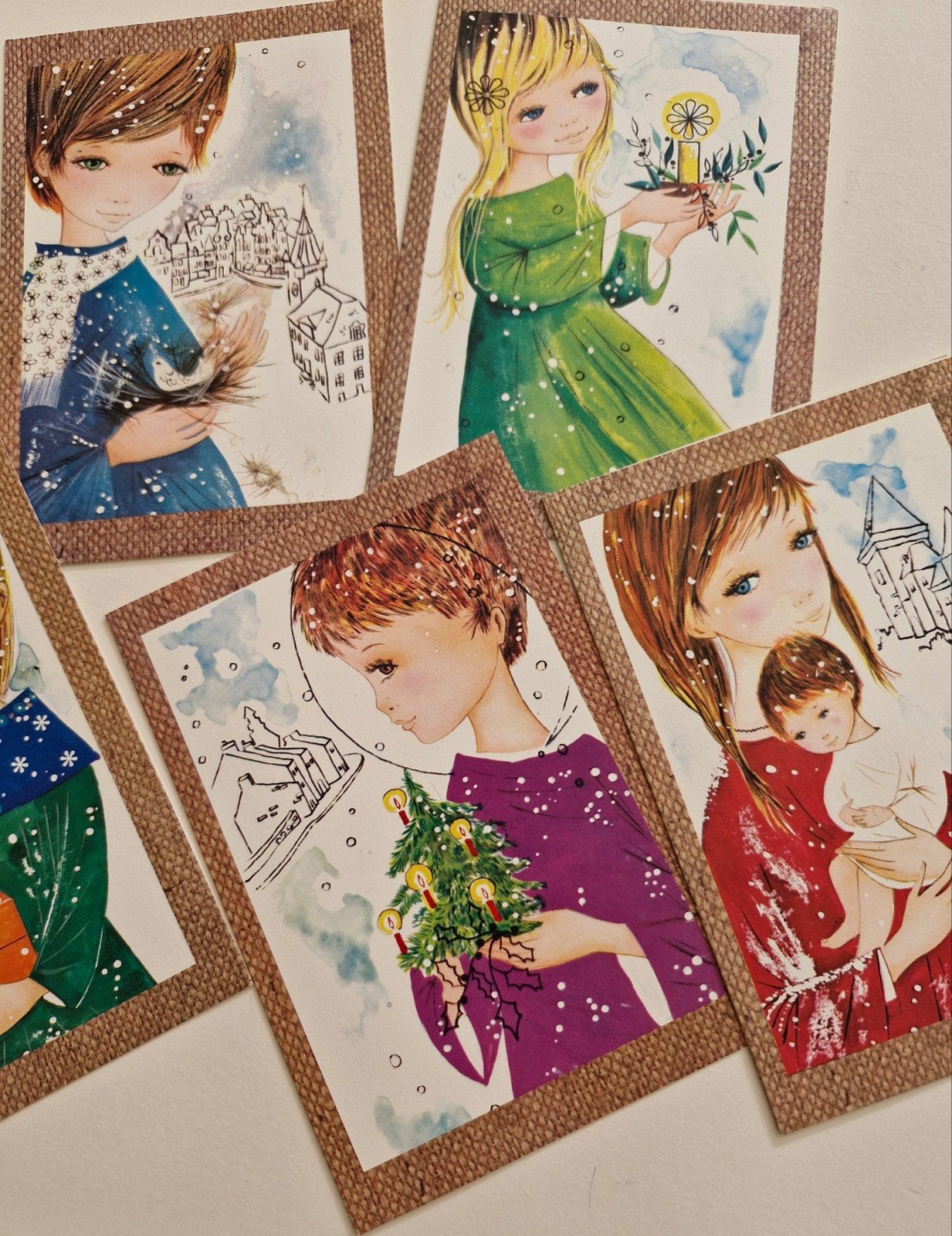Lot de cartes  de Noël vintage, Ophalen of Verzenden