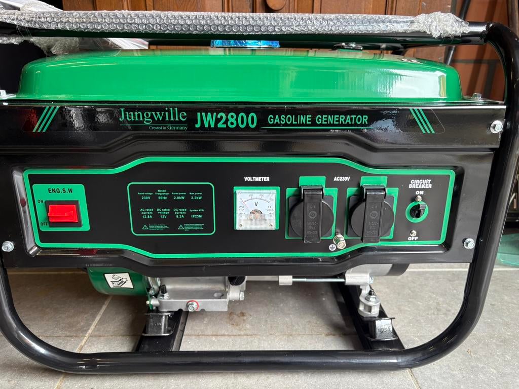 NIEUWPRIJS €2750 Stille Benzine generator Jungwille JW2800, Ophalen of Verzenden, Nieuw