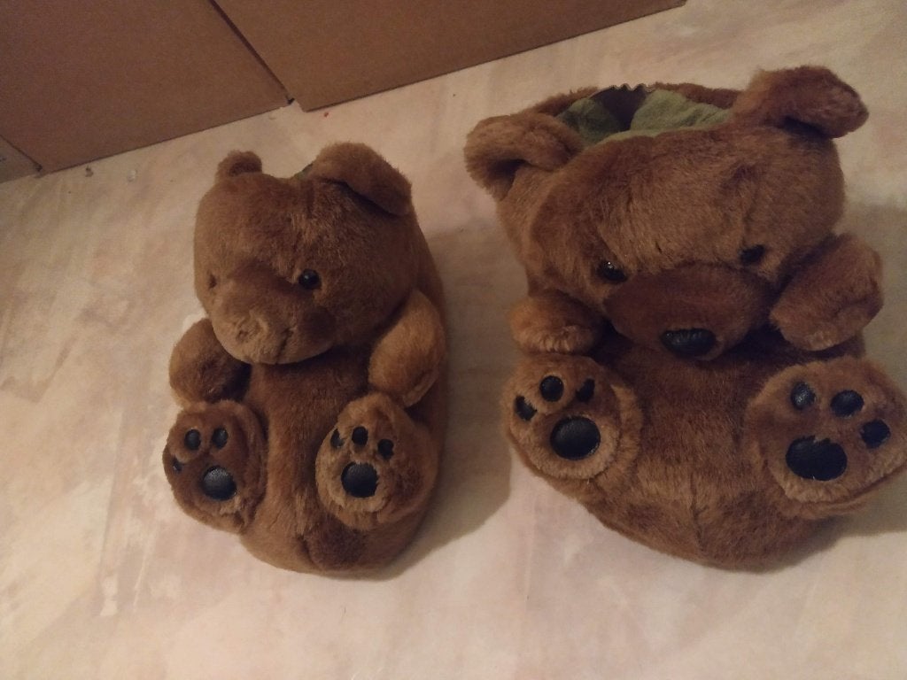 teddy pantoffels nieuw berenpantoffels 1 maat sluit goed aan, Ophalen of Verzenden