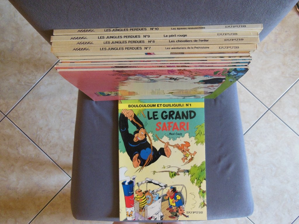 Lot BD Boulouloum et Guiliguili (Les jungles perdues) 1 à 10, Série complète ou Série, Enlèvement ou Envoi, Utilisé