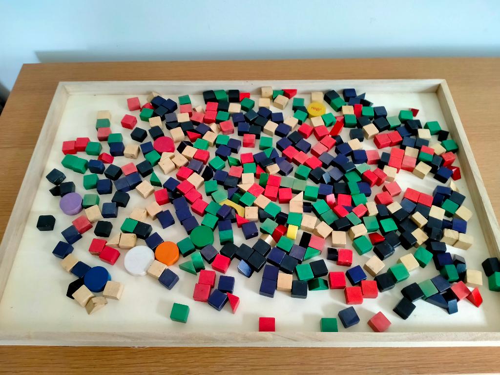 Assortiment de petits blocs de construction en bois, Enlèvement ou Envoi, Utilisé, Autres types