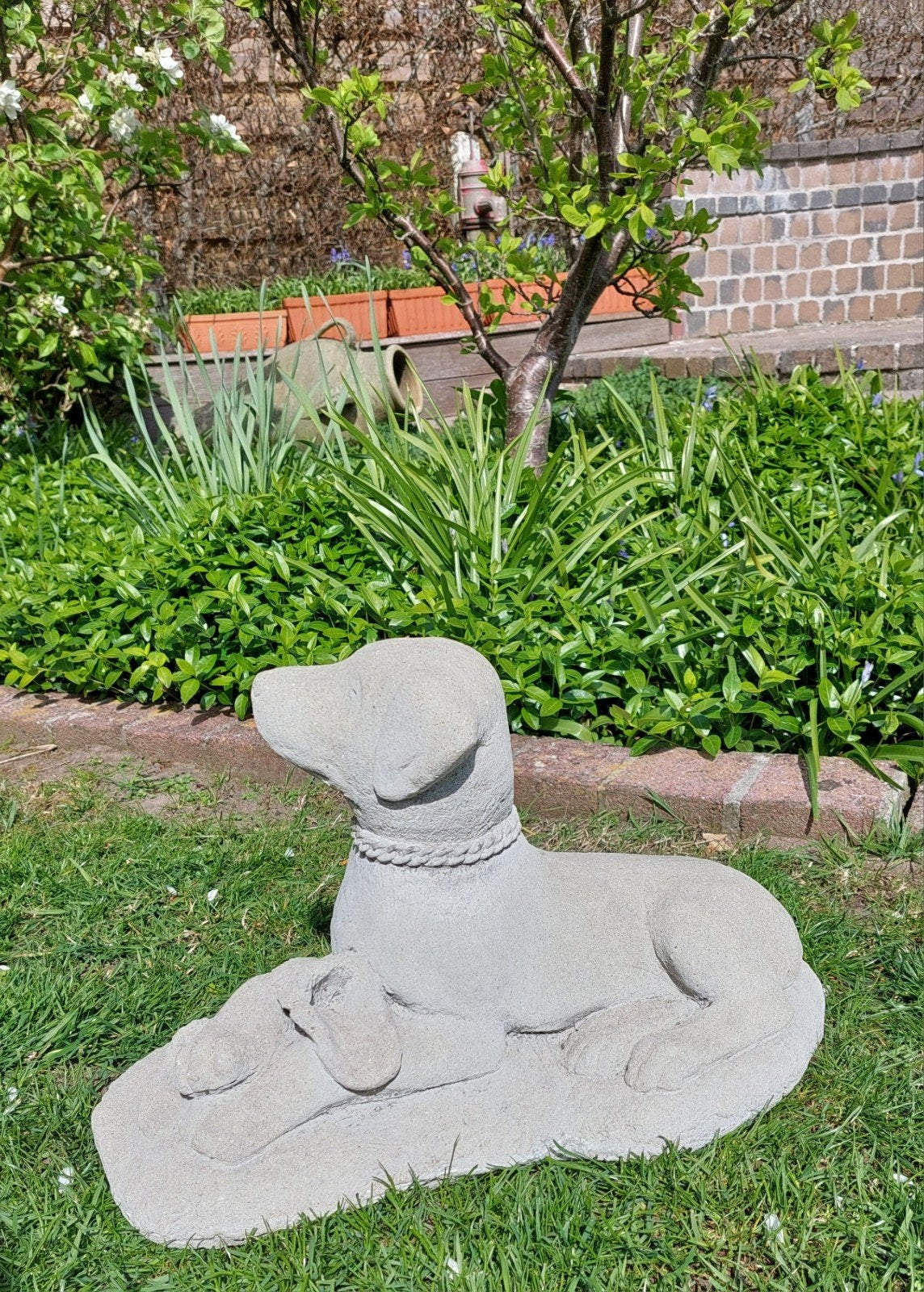 tuinbeeld hondje, Tuin en Terras, Ophalen