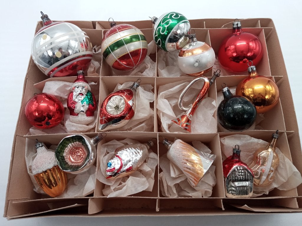 Mooie vintage glazen kerstballen, Diversen, Ophalen of Verzenden, Gebruikt