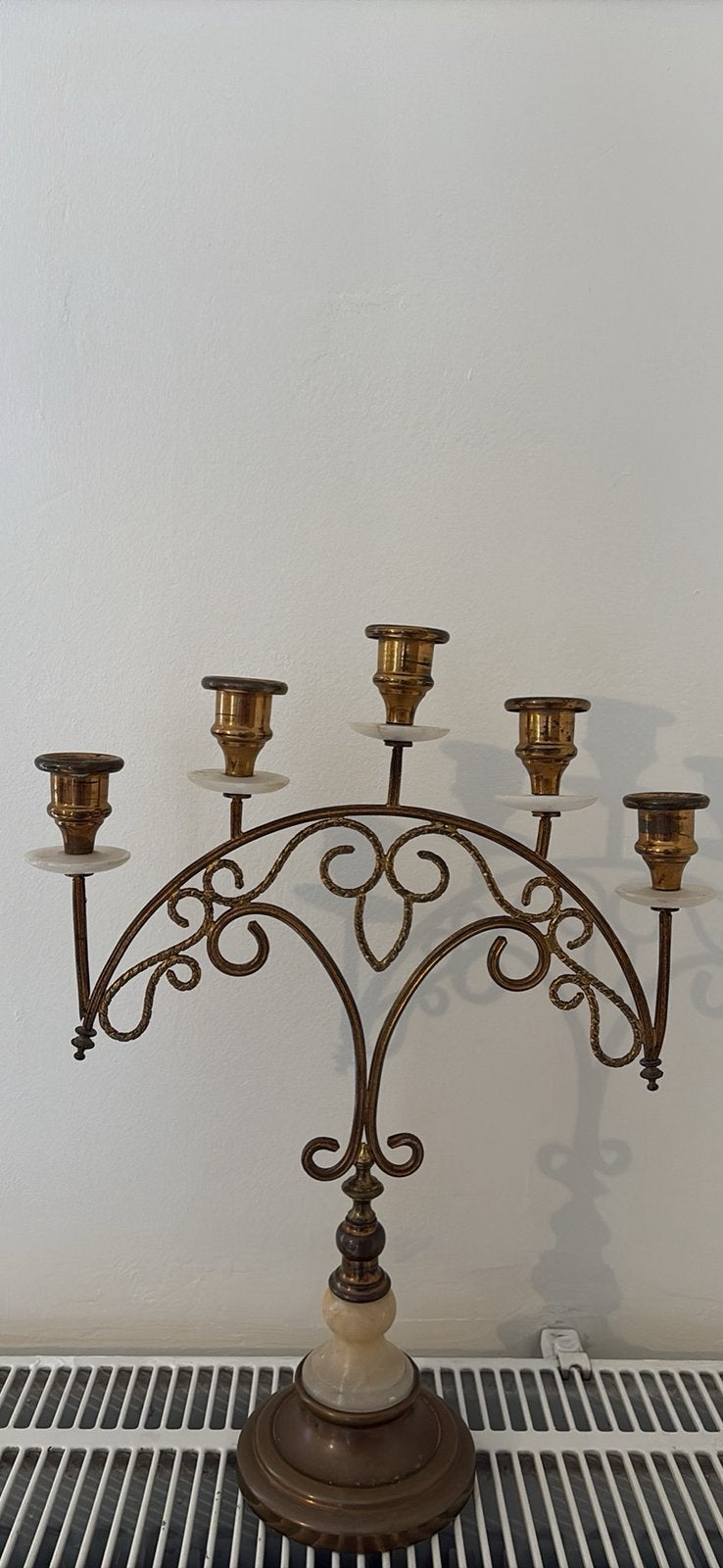 Magnifique candélabre vintage à 5 branches (5 feux), Enlèvement ou Envoi