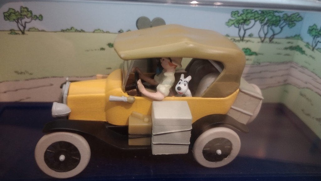 Voiture tintin au Congo Ford T Atlas 1/43, Ophalen of Verzenden, Zo goed als nieuw, Auto