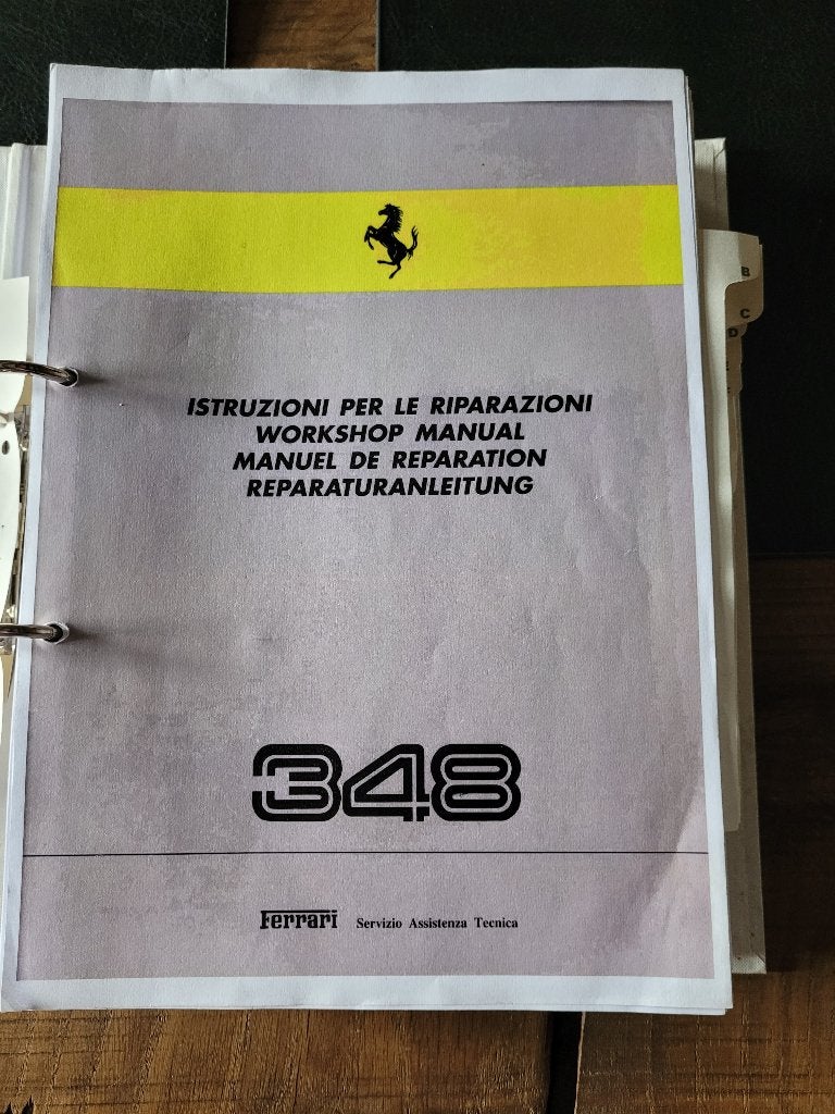 Ferrari 348 werkplaatshandboek, Ophalen, Gebruikt, Ferrari