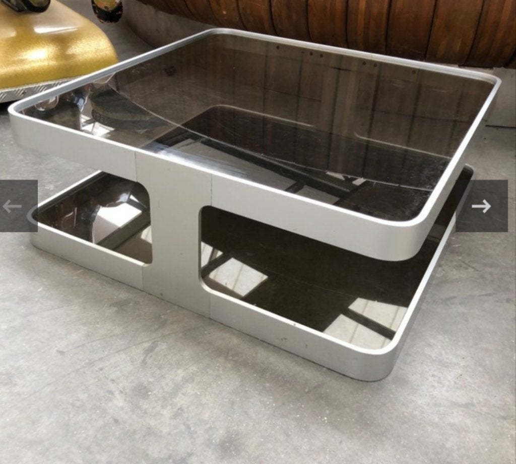 Table basse design alu brossé année 1970, Enlèvement