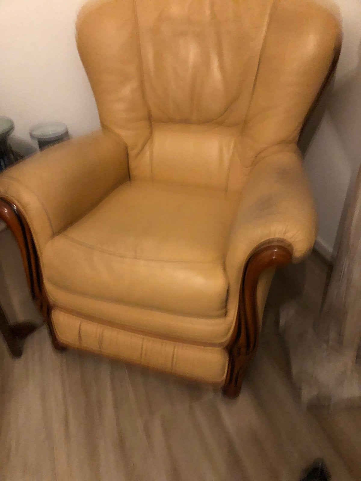 Lederen 1 zit zetel, Huis en Inrichting, Fauteuils, Ophalen, Zo goed als nieuw