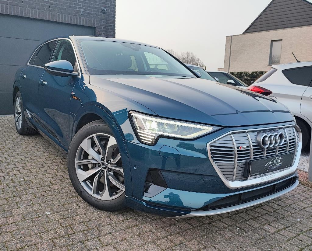 AUDI Q8 E-TRON 55 QUATTRO S-Line 95KW/408pk+SLECHTS 29.900KM, Auto's, Audi, Automaat, Dealer onderhouden, Blauw, Q8 e-tron