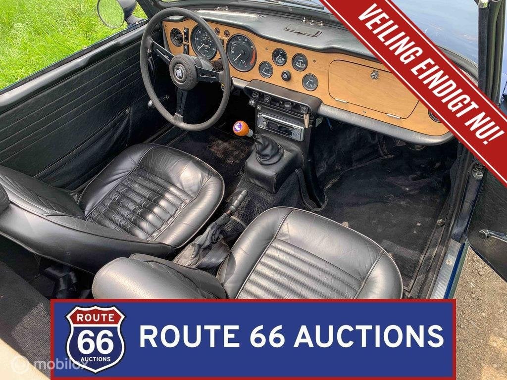 Triumph TR6 | 1970 | Route 66 Auctions, Triumph, Zwart, Bedrijf, Handgeschakeld
