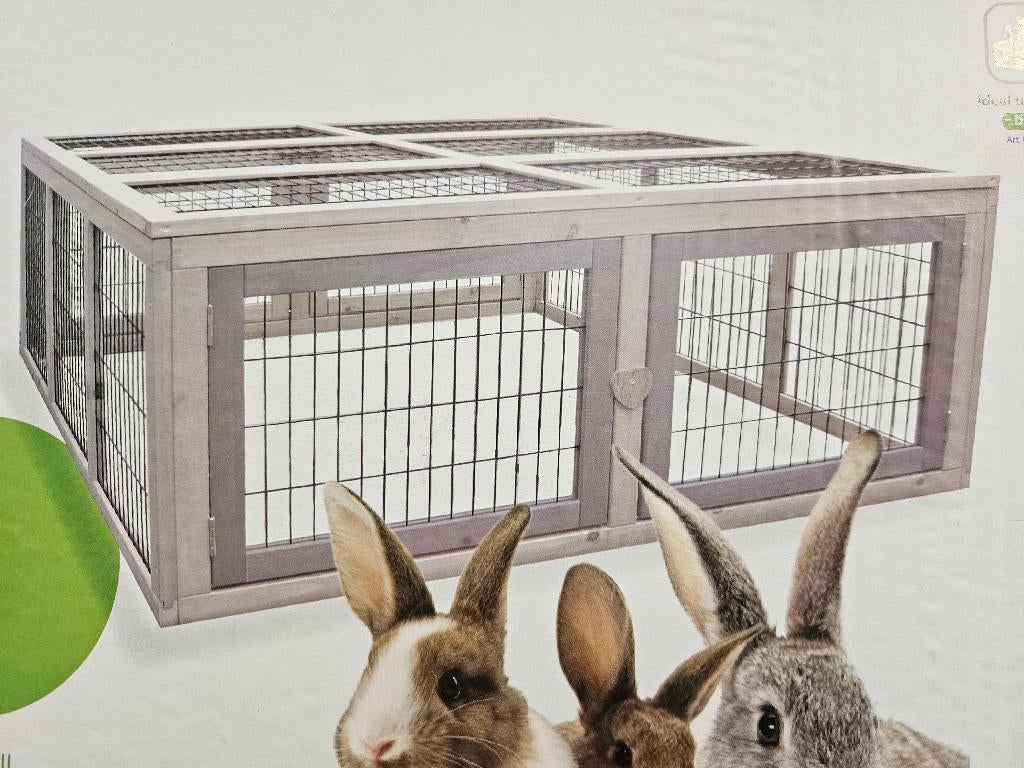 nieuw konijnenren voor konijnenhok of kippenren cottage, Animaux & Accessoires, Volatiles | Accessoires, Enlèvement, Neuf, Poulailler