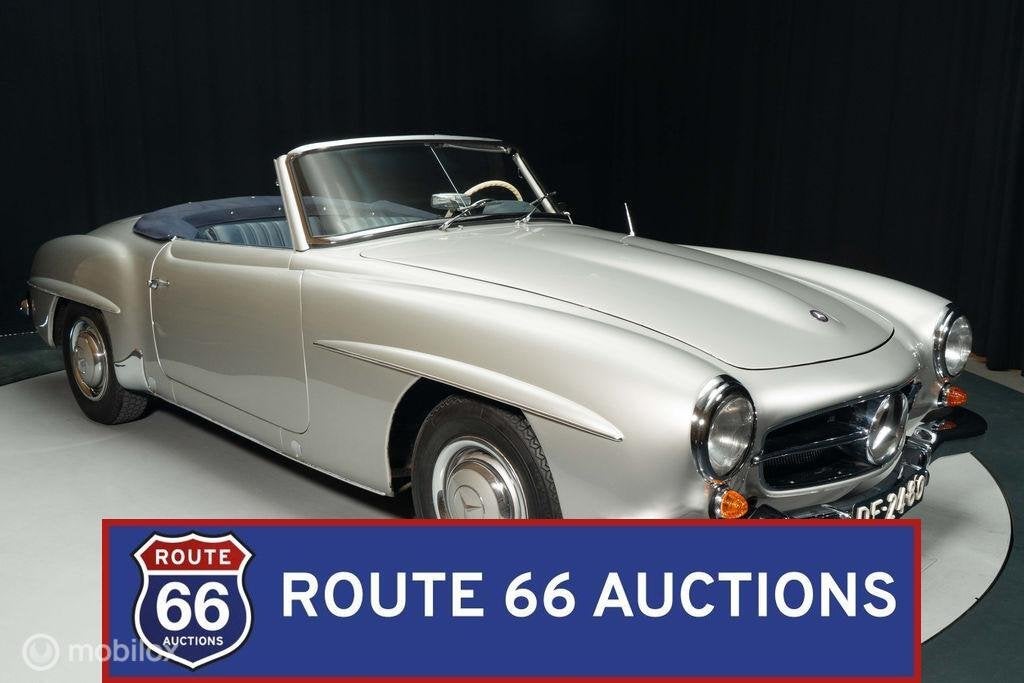Mercedes-Benz 190SL | 1956 | Route 66 Auctions, Auto's, Zwart, Mercedes-Benz, Bedrijf, Handgeschakeld