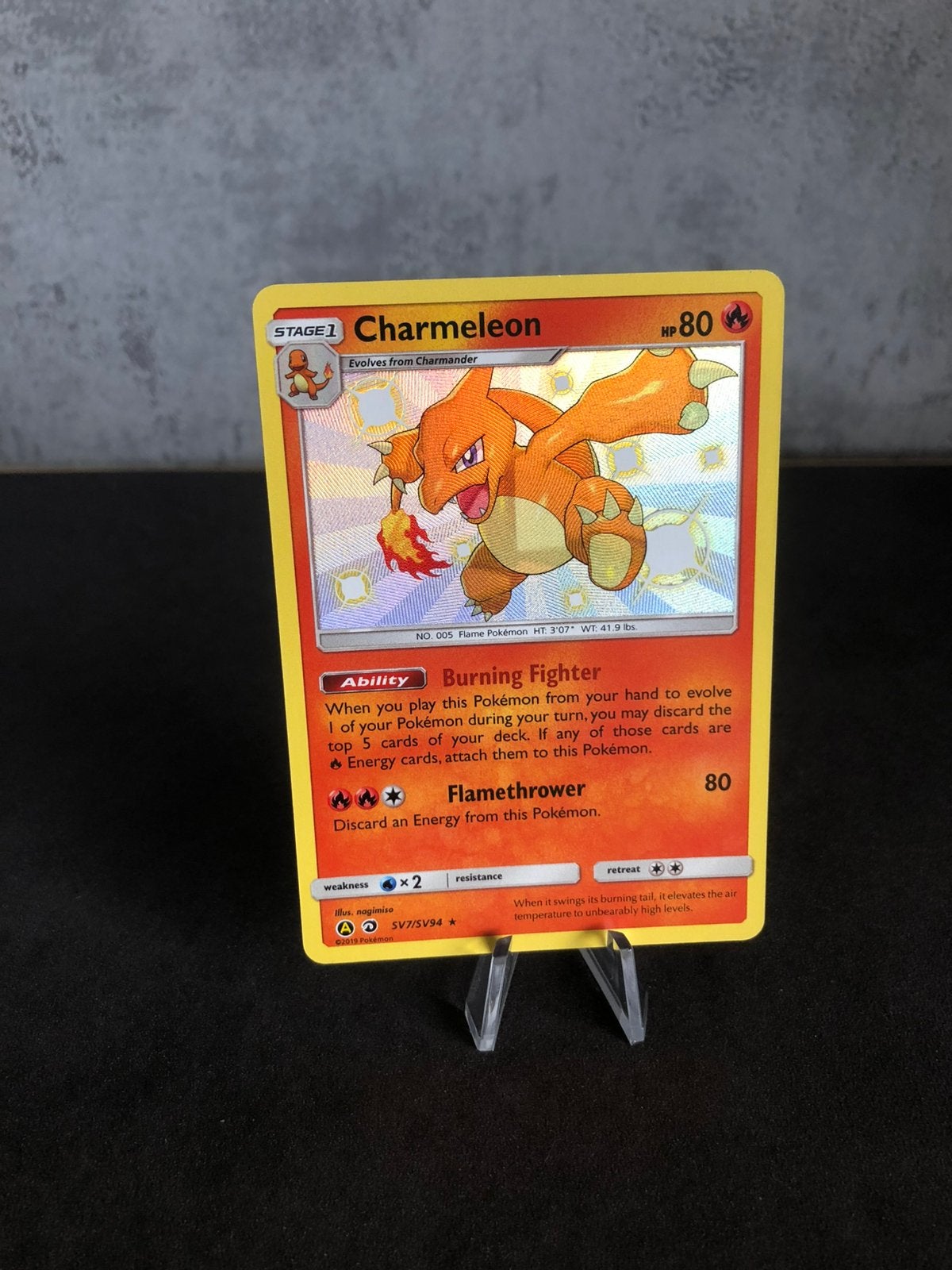 Pokémon Kaart Charmeleon Hidden fates Sv7/sv94, Ophalen, Nieuw, Losse kaart