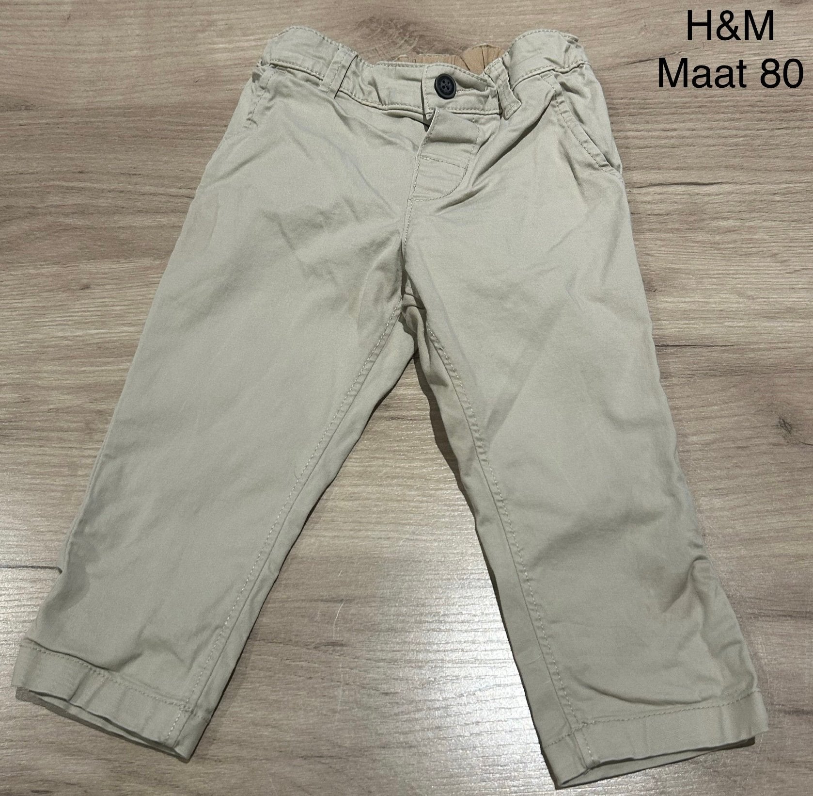 Beige broek (H&M, maat 80), Ophalen of Verzenden, Zo goed als nieuw, Broekje