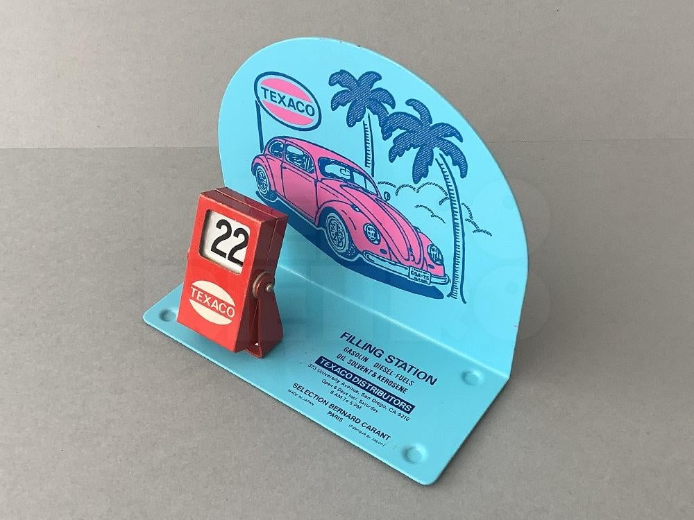 Retro roterende eeuwigdurende kalender - Texaco, Verzamelen, Ophalen of Verzenden, Gebruikt