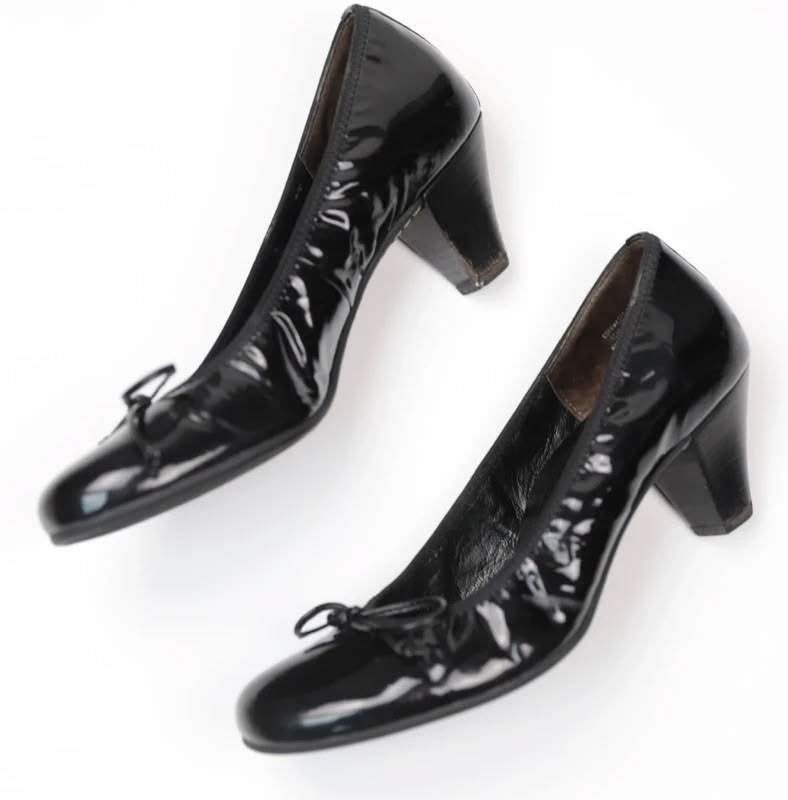 Zwarte glanzende pumps van Paul Green - Maat 5,5 / 38,5, Envoi, Noir, Escarpins