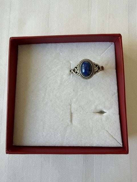 925 Zilveren Ring met Steen, 19 tot 20, Ophalen of Verzenden, Zo goed als nieuw, Met edelsteen